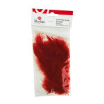 Plume duvetée 10-15cm sachet de 15 - Rouge brun