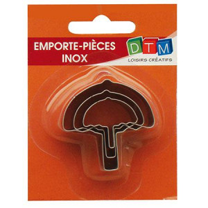 3 mini emporte-pièces inox - Parapluies - GM : 4.1 x 4.3 cm