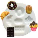 Moule en silicone pour miniatures thème gourmandises