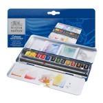 Aquarelle fine Cotman 12 demi-godets Boite Blue Box