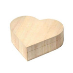 Boite coeur en bois 17 x 16 x 6 cm