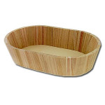 Bac ovale en bois 30 x 19 x 7 cm