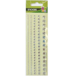 Bande strass autocollants blancs par 5