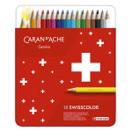 Crayon de couleur Swisscolor Boîte métal 18 pièces